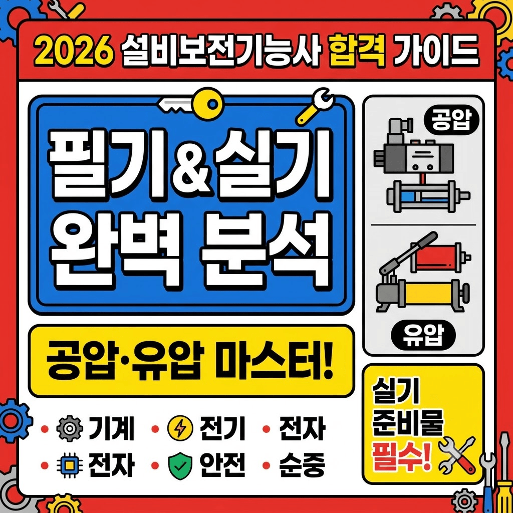 2026 설비보전기능사 합격 가이드, 필기 & 실기 완벽 분석, 공압 및 유압 마스터!