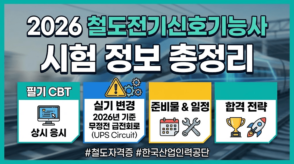 2026 철도전기신호기능사 시험 정보 포스터